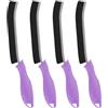TQRR Spazzola per Pulire Fessure, Spazzola Fughe, Spazzola Fine Brush Pulizia, Multifunzionale Spazzola Per Pulizia Di Gap Per Cucine, Casa, Doccia, Bagno, Finestra (4, Viola)