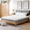 NOFFA Coprimaterasso viscoelastico, 140 x 200, 5 cm, in memory foam, topper per letto a molle, coprimaterasso, include un rivestimento rimovibile e spalline regolabili