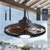 HUYOY Ventilatore da soffitto con illuminazione e telecomando, IP65, impermeabile, per esterni, silenzioso, dimmerabile, ventilatore moderno con luce per soggiorno, camera da letto