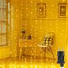 Bigzom - Ghirlanda luminosa LED 1x3m, 300 LED con timer e 8 modalità, impermeabile IP65 per interni ed esterni, Natale, giardino, festa, matrimonio (Bianco caldo)