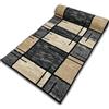 MENGH Tappeto, passatoia 40 x 260 cm, per corridoio, Cucina, Soggiorno e Camera da Letto, Antiscivolo, Lavabile, in Poliestere Durevole, Spessore 6 mm, Motivo Geometrico,