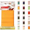 Nähmit Nastro sbieco in cotone, 5 m, 100% cotone, larghezza 20 mm, 40/20, nastro sbieco pre-stirato (A05, giallo mais, carta da 5 m)