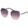 GUESS Gu0011052f54 Womens UV Protected Injected Sunglasses Occhiali, Marrone (Dark Havana), 54MM Donna