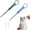 Heyumybit Alimentatore di Compresse,2 Pezzi Pistola per Pillole per Gatti,Siringhe per Animali Domestici,Dispenser di Pillole per Riutilizzabile per Cani e Gatti(Blu,Verde)