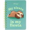 Mr. Wonderful - Quaderno A5 3d Squishy Bradipo - My Siesta Is My Fiesta - Accessorio di Cartoleria Originale - Idea Regalo