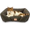 Ferplast Cuccia Cane Cuscino per Cani di medie dimensioni, Cuccia Gatto, Tessuto Lavabile in Bouclé Sintetico, Imbottitura Soffice, 55 x 45 x h 20 cm. Verde