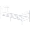 GZTGZMWG Letto Giroletto Singolo 90x190, Struttura Letto in Ferro Battuto Singolo per Materasso 90x190 cm,Letti Facile da Montare Adatto per Camera/Gli Ospiti/Bambini/Ragazzi/Anziani/Bianco/stile A
