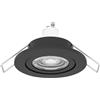 Eglo Barranco - Faretto LED da incasso, soffitto in plastica colore nero, lampada bagno con luce bianca calda lampadina GU10, IP44