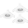 Eglo Barranco - Set da 3 faretti LED incasso, soffitto in plastica colore bianco, lampada bagno con luce bianca calda lampadina GU10, IP44