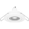 Eglo Barranco - Faretto LED da incasso, soffitto in plastica colore bianco, lampada bagno con luce bianca calda lampadina GU10, IP44