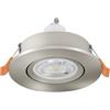 Eglo Barranco - Faretto LED da incasso, soffitto orientabile in plastica colore argento, con bianco caldo, lampadina GU10