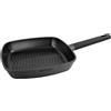 Nerthus FIH 1567 padella grill in alluminio pressofuso con rivestimento antiaderente quantanium adatta a induzione gas e vetroceramica manico ergonomico resistente al calore 28 cm