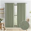 KEQIAOSUOCAI Tende oscuranti in lino verde salvia per camera da letto, stile bohémien, decorazione per la casa, tende lunghe per soggiorno, tasca posteriore con asole, 127 x 248 cm, set di 2 pannelli