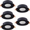Eglo Barranco - Set da 5 faretti LED incasso, soffitto
