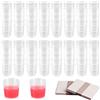 GZjiyu Misurino Graduato,30ml Recipiente Graduato con Bastoncini di Legno,80pcs | Bicchieri Graduati in Plastica Graduati per Miscelare Vernice Macchia Resina Epossidica Cucinare(Plastica)