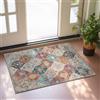 Xfrog Tappeto Marocchino Floreale 60 x 110 cm, Antiscivolo, Lavabile, Ultra Morbido, Stampa Antica, Vintage, Pelo Basso, Tappeto per Ingresso Interno