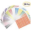 Kuuqa 36 Fogli Etichette di Codifica a Colori da 8 mm Etichette Adesive a Punto Tondo Piccolo Etichette Adesive (3168 Punti)