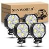 SKYWORLD 4 Pcs Mini Faro da Lavoro LED, 2.8 Pollici 7cm 16W Spot Light Luci di Lavoro Fari a Led 12V 24V per 4x4 Auto Fuoristrada Trattore Escavatore Camion SUV ATV Barca, 6000K Faretti Fendinebbia