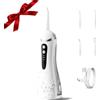 Bwaliffury Idropulsore Dentale Portatile, Irrigatore Orale Senza Fili con 3 Modalità e 4 Ugelli Ricambio, Rotazione di 360 °, Ricaricabile USB, IPX7 Impermeabile, 200ml, Adatto per Viaggi e Uso Domestico