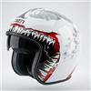 CRUIZER Casco JET Moto Scooter Custom Omologato Visiera a Scomparsa