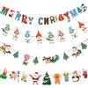 KASESSS 4 Pezzi Banner di Natale, Addobbi Natalizi, Multicolore Festone Natalizio con Scritta Merry Christmas, Decorazione Natalizia da Appendere per Camino, Feste di Natale, Casa, Parete, Finestre