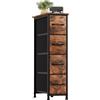 Somdot Cassettiera Camera da Letto in Tessuto, Mobiletto Salvaspazio, Settimino per Soggiorno, Studio, Cameretta, Ingresso, 48P x 20l x 75H (4 Cassetti), Effetto grano di legno