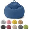Chingcoo Pouf per bambini e adulti, fodera solo (senza imbottitura) per camera da letto, ufficio, soggiorno, terrazza (blu, 100 x 120 cm)