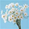 OUKEYI Fiori artificiali 12 fasci di seta artificiale margherita fiori finti resistenti ai raggi UV, fiori di campo finti per esterni, piante per la casa, il giardino per la decorazione (bianco)