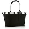 reisenthel carrybag XS nero- Robusto cestino per la spesa con molto spazio e pratica tasca interna - Design elegante e idrorepellente, Couleur:schwarz