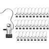 Abiyou Grucce Metallo Ganci con Pinza, 30 Pezzi Grucce Ganci a Clip, Mollette Portatili in Metallo Appendino, Ganci per Bucato, Grucce Ganci con Pinza da Appendere, per Abiti, Scarpe, Pantaloni (Nero)