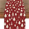 Tarklanda Runner da Tavola Natale, Tovaglia Pino in Lino, Natalizia Decorazione per Tavolo da Pranzo Rosso Natale Runner, Cene di Famiglia 40*180cm, Rosso