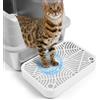 Bartuke Scala in plastica per Gatti, Rampa per lettiera con Funzione di Filtro, Pedale per Filtro della lettieras per Gattini e Gatti Anziani, lettiera Automatica autopulente (Bianco)