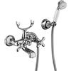 Paini - LIBERTY 105 Gruppo Vasca esterno con doccia Duplex e maniglie a Croce, Bagno, Cromato, Design Liberty, interamente prodotto e lavorato in Italia