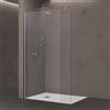doporro Parete Doccia Walk-In 110x200 cm Senza Porta con Barra Telescopica