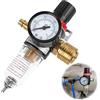mizikuu Unità di manutenzione riduttore di pressione 1/4, Riduttore di Pressione ad Aria Compressa Separatore d'acqua Pneumatica Regolatore Filtro può Compressori d'Aria, Utensili Pneumatici