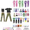 WanderGo 52 pezzi vestiti e accessori compatibili con Barbie bambole, 7 tute, 4 costumi da bagno, 2 gonne, 1 felpa con cappuccio, 26 scarpe, 12 accessori Stile casuale per bambole da 11,5 pollici