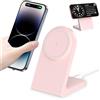 Rose-Rider Caricatore Wireless Mag Safe, Stazione Di Ricarica Wireless Magnetica, Supporto per Caricatore Mag-Safe Veloce Compatibile con iPhone 17 16 15 14 13 12 Series, AirPods Pro 2 3, AirPods 2 3 4