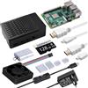 Raspberry Pi 5 8 GB Starter Kit nero | Alimentatore USB-C 45 W | Alloggiamento con ventola | Scheda SD Ultra 64 GB | Cavo Micro HDMI 4K | Dissipatore di calore | Raspberry Pi 5 8 GB RAM