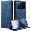 Monweicz Cover Compatibile con Xiaomi Poco X6 Pro 5G, Custodia Portafoglio con Slot per Scheda, Protezione Completa Premium in Pelle PU, Flip Libro Magnetica Xiaomi Poco X6 Pro 5G, Blu