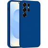 Mixroom - Cover Custodia Case per Samsung Galaxy S25 Ultra Protezione Fotocamera in Silicone TPU Morbido Opaco Bordi Piatti Colore Blu
