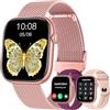 Doomixs Smartwatch Donna Orologio con Chiamate Bluetooth: 1.83 Smart Watch con Quadrante Dinamico Contapassi Monitoraggio Sonno Sportivo Fitness Tracker IP67 impermeabile AI Vocale Compatibile Android iOS