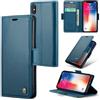 Rerzoiro Cover per iPhone X/iPhone XS Custodia Portafoglio [Blocco RFID] Premium Pelle PU Wallet Case Flip Libro con Porta Carte Slot Supporto Flip Case per iPhone X/XS, Blu