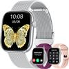Doomixs Smartwatch Donna Orologio con Chiamate Bluetooth: 1.83 Smart Watch con Quadrante Dinamico Contapassi Monitoraggio Sonno Sportivo Fitness Tracker IP67 impermeabile AI Vocale Compatibile Android iOS