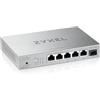 Zyxel Switch Ethernet 5 Porte | Unmanaged Multi-Gigabit Switch 2.5 Gigabit | 1 x 10Gb SFP+ | Montaggio su Desktop o Parete [XMG-105]