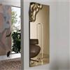 Capodarte Specchio rettangolare con angolo in vetro fuso 68x170 cm DOLORES finitura bronzo
