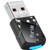 Janasiba AX900 USB WiFi 6 Adattatore 900Mbps Bluetooth 5.4 2 in 1 USB Dongle 2.4G 5G Wireless WLAN Receiver per Win10&Win11