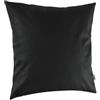 Kisska Federa per cuscino decorativo in ecopelle, per divano, in pelle, colore nero, 50 x 50 cm, senza imbottitura
