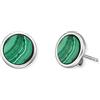 Engelsrufer - Orecchino Argento Sterling Altra Forma Malachite Donna, Argento, Durchmesser 10 mm - ERE-ML-ST