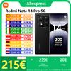 XIAOMI Versione globale Xiaomi Redmi Note 14 Pro 5G Smartphone MediaTek Dimensity 7300-Ultra 200MP AI fotocamera NFC Display AMOLED da 6,67" IP68