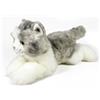DQB DeQUBE Fondazione BOCALAN - Peluche gatto grigio e bianco sdraiato 25 cm - + 0 mesi (DeQube 939D00300)
